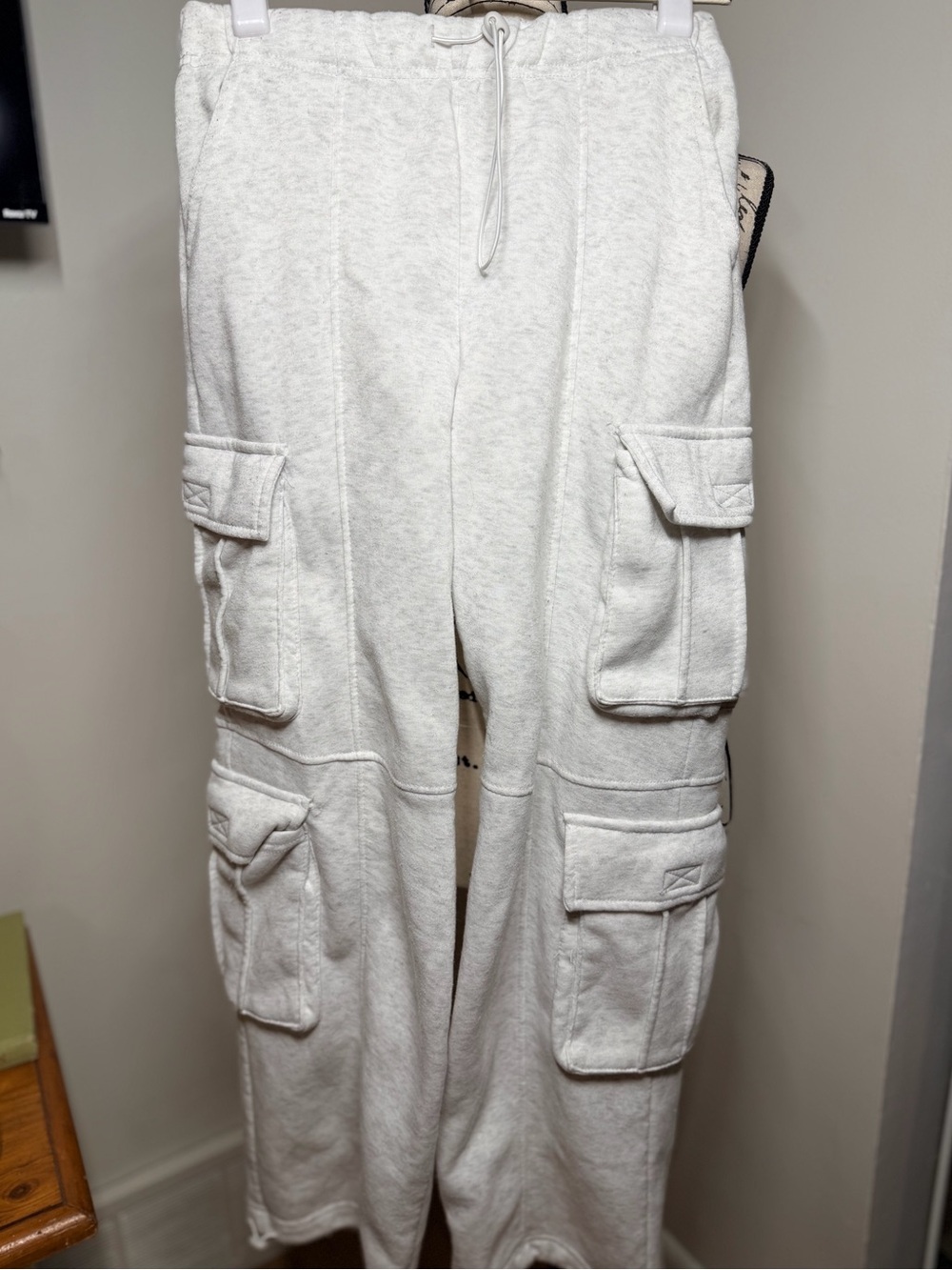 Better / Together Gray Multi Pocket Cargo Sweatpants Joggers Size S Utility Y2K